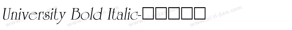 University Bold Italic字体转换